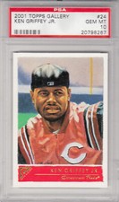 2001 Topps Gallery Ken Griffey Jr Cincinnati Reds HOF Card #24 PSA 10