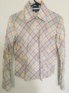 Façonable Womens Plaid Button Up Shirt Long Sleeve Size Small Cotton - Picture 1 of 7