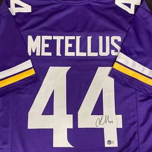 Von Josh Metellus signiertes lila Pro-Style Trikot Minnesota Vikings Beckett Autogramm - Bild 1 von 4
