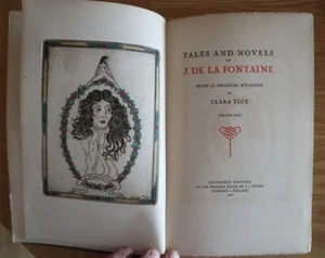 LA FONTAINE Tales & Novels c1929 Limited ED. Illustrated & Signed by Clara Tice - Imagen 1 de 8