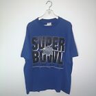 Super Bowl TShirt Blue XL Pasadena 1992 Bills Cowboys Vintage Made In USA XXVII