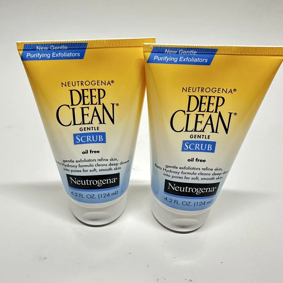 Neutrogena Deep Clean Gentle Scrub Oil 4.2 Ounce X2