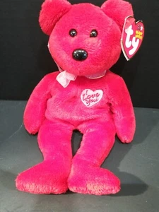 Ty Beanie Babies ""Secret"" I Love You Bear en muy buen estado - Imagen 1 de 6