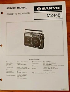 SANYO M2448 KASSETTENRECORDER ORIGINAL SCHECKHEFT - Bild 1 von 4