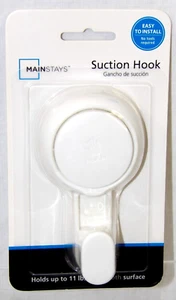 Mainstays• Suction Hook• White• Holds Up To 11 Lbs.• - Picture 1 of 2