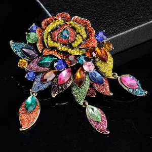 Classic Vintage Baroque-Style Oversized Brooch Luxurious Retro Pin for Women - Foto 1 di 18