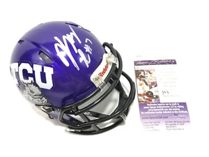Kenny Hill Signed TCU Horned Frogs Mini Helmet JSA Coa - Picture 1 of 2