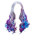 Anime Wigs Curly Cosplay Costume Stage Performance Rainbow Wig Natural Full Wig