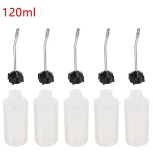 5pcs 120ml Sewing Machine Oiler Screw on Cap Extended Spout Oil Bottle DIY Craft - Picture 1 of 19