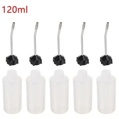 5pcs 120ml Sewing Machine Oiler Screw on Cap Extended Spout Oil Bottle DIY Craft - Image 1 of 4