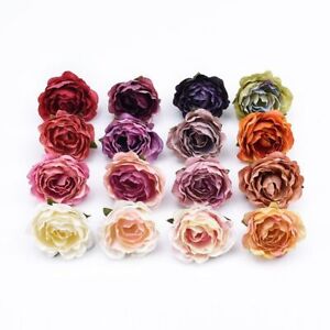 10pcs 4cm Silk Roses Home Wedding Decor Artificial Bouquet Decorative Flowers 