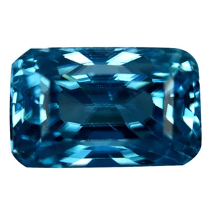 6,92 ct taglio ottagono superiore (11 x 7 mm) zircone blu cambogiano pietra preziosa sciolta - Foto 1 di 2
