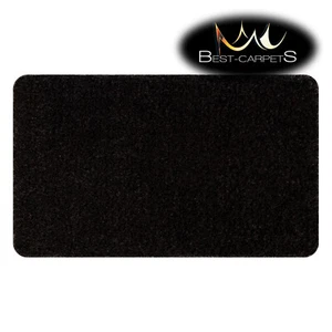 Amazing Modern BATHROOM RUG soft SANTA antislip plain black High Quality - Picture 1 of 9