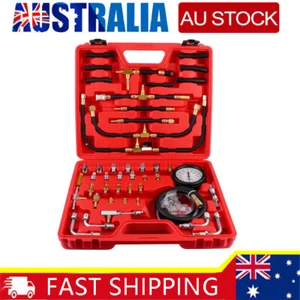 Fuel Pressure Tester Gauge Car System Pump Injection Test Kit Tool Set/Universal - Picture 1 of 12