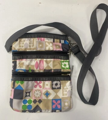 LeSportsac It's a Small World Crossbody w 2 Charms - Clock Face and Quote - Image 1 of 4