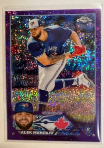 2023 Topps Chrome Alek Manoah Purple Sparkle #d 66/299 - Picture 1 of 2