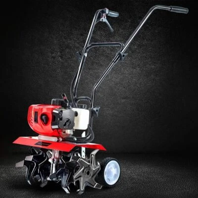 65CC Garden Cultivator Tiller 2-stroke Petrol Rotary 6 Blade 36 Tines Rototiller - image 1 of 4