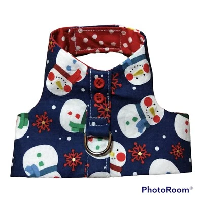 Handmade Dog Harness Vest Christmas Snowman XS 2591 - Image 1 of 2