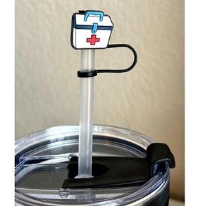 Medical Bag- Straw Topper- Qty 1- Fits Starbucks/Stanley Cup Straws - Picture 1 of 2