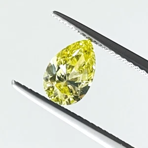 Natural Loose Diamond 1.00 Carat Pear Cut Yellow Diamond VVS2 GIA Certified - Picture 1 of 11