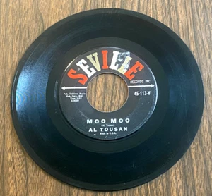 AL TOUSAN (Rare 1961 Allen Toussaint) Seville Records 45-113-V MOO MOO/BLUE MOOD - Picture 1 of 2