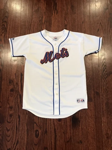 Boy’s Youth MLB New York Mets Majestic Button Down Jersey Johan Santana Jersey Cover