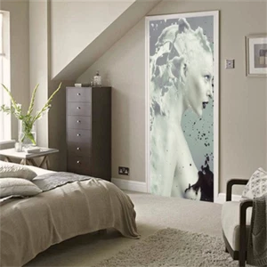 3D Abstract Women Peel and Stick Door Sticker Wallpaper Murals Poster for Home - Picture 1 of 6
