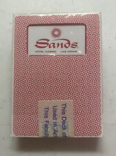 SANDS HOTEL & CASINO - USED DECK PLAYING CARDS RED,  LAS VEGAS, STRIP