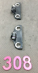 07-16 Volvo S80 Driver Left Rear Lower & Upper Door Hinges Pair OEM Gray - Picture 1 of 3