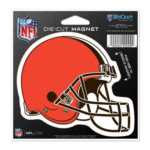 CLEVELAND BROWNS DIE-CUT VINYL LOGO MAGNET 4"X4" HIGH QUALITY INDOOR OUTDOOR Cover