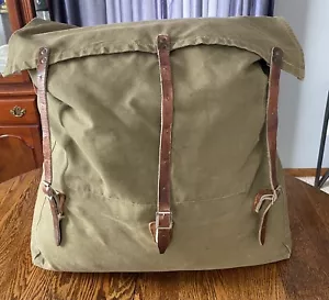 Huge Vintage Green Canvas Pack Duluth Number 8 - Picture 1 of 17