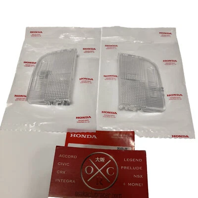 Genuine OEM Honda LEFT & RIGHT Interior Dome Lens Front SET 34401 34402-SDA-A21 - Image 1 of 4