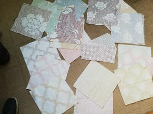 29 fabric samples 10.75" sq + 4 smaller cotton 5 different patterns patchwork - Picture 1 of 8