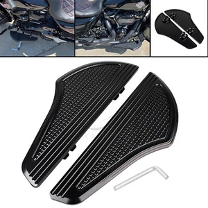 Black Driver Rider Footboard Floorboards For Harley Electra Street Glide Softail - Picture 1 of 15