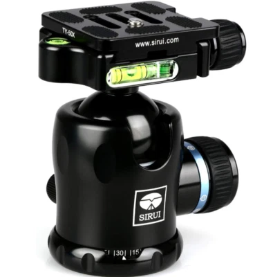 SIRUI K-10X Stativkopf Kugelkopf Aluminium, Alu, Wechselplatte TY-50,schwarz - Bild 1 von 2