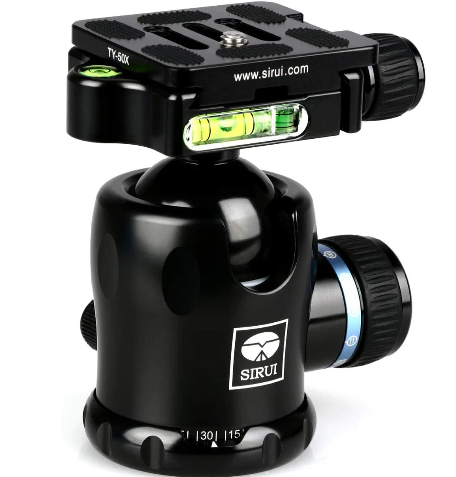 SIRUI K-10x Stativkugelkopf Alu schwarz mit Wechselplatte