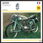 1954 Alcyon 175 AMC Bol d&#39;Or France Motorcycle Photo Spec Sheet Info Stat Card