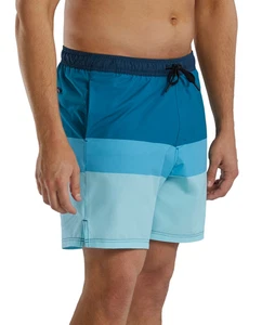 TYR Men Skua Color Block Performance 7" Volley Shorts Teal/Multi Size S - Picture 1 of 5
