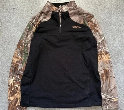 Men's M Habit Lightweight Hunting Quarter Zip Shirt Realtree AP Camo - Image 1 of 4