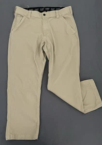 CAT Pants Adult Size 34W 29L Tan Caterpillar Trousers Workwear Casual Pants - Picture 1 of 13