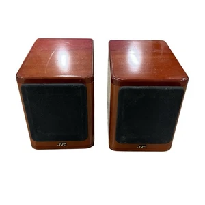 Vintage JVC Small Speakers SP-UX2000RGD Wooden Bookshelf Decorative Japan 2x - Picture 1 of 13