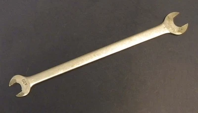 Vtg 9"  Bonney Tools No. 420 Thin Double Open End Tappet Wrench 7/16" x 17/32" - Image 1 of 4