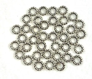 8x2MM SILVER TIBETAN SPACER RING BEADS 4MM HOLE 65 PCS FOR JEWELRY MAKING NWOT - Picture 1 of 1