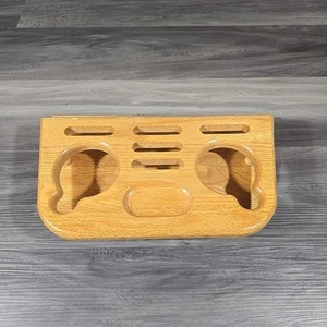 Vintage Ford Chevy Conversion Van Console Wooden Drink Beverage Tray Cupholder - Picture 1 of 17