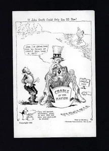 Patriotische Postkarte Anfang 1900, John Smith, Jamestown Virginia, Uncle Sam - Bild 1 von 2