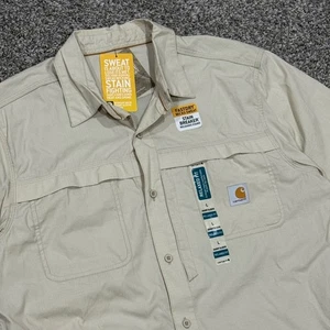Nuevo con etiquetas Camisa Carhartt Force Caqui Calce Relajado Camisa Abotonada Para Hombres L Senderismo NUEVA - Imagen 1 de 7