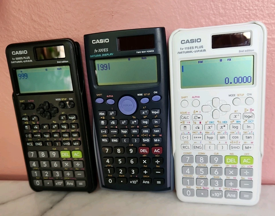 Lot of 3 Casio Scientific Calculators fx-300ES Plus, fx-115ES Plus, fx-300ES - Image 1 of 4