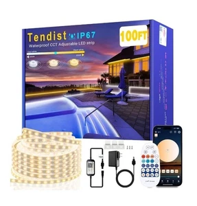 Outdoor LED Strip Lights Waterproof Dimmable with Remote & APP 100 Feet 3K-6500K - Picture 1 of 5