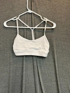 Sujetador Lululemon Flow Y Nulu para mujer 4 blanco espalda corredora absorbente de sudor yoga atletismo - Imagen 1 de 4