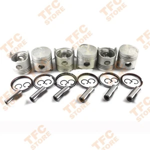 6 Set Piston With Piston Ring STD For Toyota 2H Engine Rebuild Kit 91MM - Picture 1 of 2